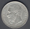 Монета номиналом 5 франков Леопольд II Бельгия, 1873 год 1873 г инфо 10531g.