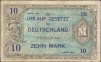 Купюра "In Umlauf Gesetzt in Deutschland 10 mark" Германия, 1944 год Сохранность хорошая Заломы Уголки потерты инфо 12514g.
